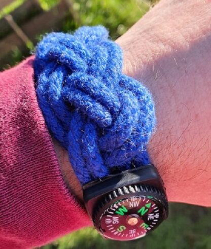 Blue Rope Bracelet With Compass 2