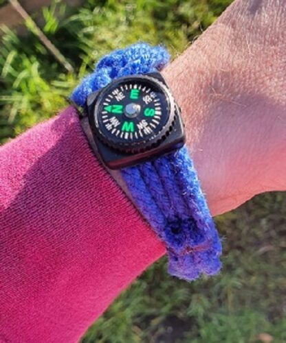 Blue Carrick Rope Bracelet with Compass 1