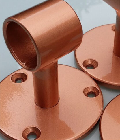 Round backplate, with stem, copper spray finish